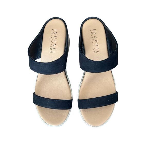 Journey Collection Alissa Slip On Wedge Heeled Sandal Size 8 1/2 - Picture 2 of 9